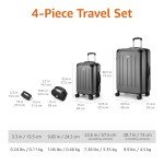 4-Piece Hardside Luggage Set with Tote Bag