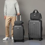 4-Piece Hardside Luggage Set with Tote Bag