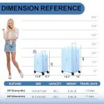 Krute 2-Piece Hardside Luggage Set - Light Blue