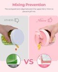 Portable Pink Pill Organizer with 7 Compartments