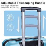 HOUAGI Aqua Blue 3-Piece Hardshell Luggage Set