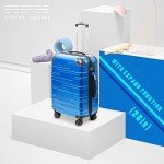 Coolife Expandable 3-Piece Luggage Set in Blue