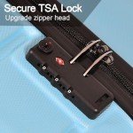 HOUAGI Aqua Blue 3-Piece Hardshell Luggage Set