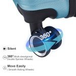 HOUAGI Aqua Blue 3-Piece Hardshell Luggage Set