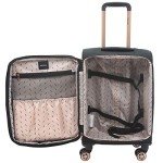 Kensie Hudson 3-Piece Black Rose Gold Luggage Set
