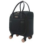 Kensie Hudson 3-Piece Black Rose Gold Luggage Set