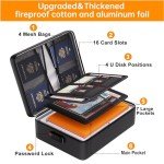 Fireproof Document Organizer with Lock & Storage