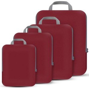Burgundy Compression Packing Cubes Set for Travel