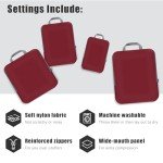 Burgundy Compression Packing Cubes Set for Travel