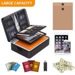 Fireproof Document Organizer with Lock & Storage