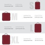 Burgundy Compression Packing Cubes Set for Travel
