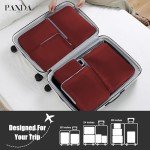 Burgundy Compression Packing Cubes Set for Travel