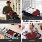 Burgundy Compression Packing Cubes Set for Travel