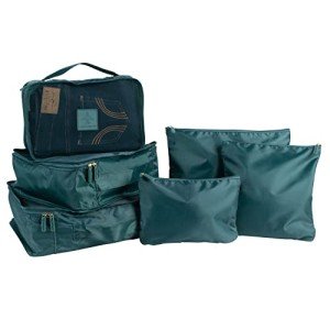 GForce 6-Piece Travel Organizer Set - Emerald