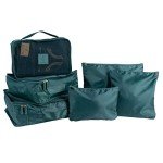 GForce 6-Piece Travel Organizer Set - Emerald