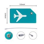 Turquoise Silicone Luggage Tag with Name ID Card