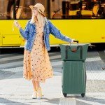 Merax 6-Piece Expandable Lightweight Green Luggage Set