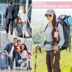 Custom Leather Luggage Tags with Initials - Pink