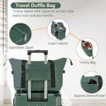 Merax 6-Piece Expandable Lightweight Green Luggage Set