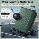 Merax 6-Piece Expandable Lightweight Green Luggage Set