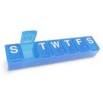 7-Day Pill Organizer Box - Travel Friendly, Blue