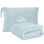 Compact Travel Blanket and Pillow Set with Clip