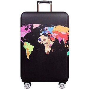 World Map Elastic Luggage Cover for Suitcases