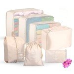 7-Piece Waterproof Packing Cubes for Travel