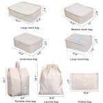 7-Piece Waterproof Packing Cubes for Travel