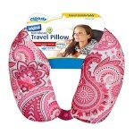 Pink Print Microbead Travel Neck Pillow by Cloudz