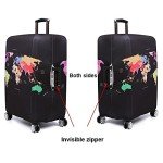World Map Elastic Luggage Cover for Suitcases