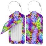 Pink Leopard Pattern 2-Pack Luggage Tags