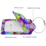 Pink Leopard Pattern 2-Pack Luggage Tags