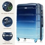 Navy Merax 3-Piece Hardside Spinner Luggage Set