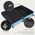Navy Merax 3-Piece Hardside Spinner Luggage Set