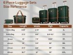 Joyway 3-Piece Spinner Luggage Set - Green/Brown