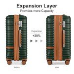 Joyway 3-Piece Spinner Luggage Set - Green/Brown