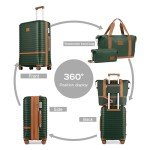 Joyway 3-Piece Spinner Luggage Set - Green/Brown