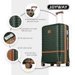Joyway 3-Piece Spinner Luggage Set - Green/Brown