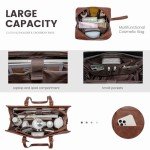 Vintage Leather Laptop Tote Bag for Women