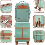 5-Piece Travel Backpack and Luggage Set - Green