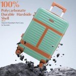 5-Piece Travel Backpack and Luggage Set - Green