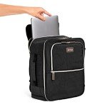 Biaggi Carry Cube Backpack: Lightweight Travel Bag (Black)