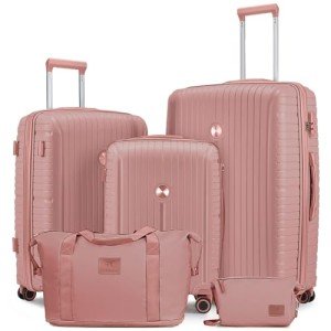 Joyway 5-Piece Rose Gold Hardshell Luggage Set