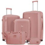 Joyway 5-Piece Rose Gold Hardshell Luggage Set
