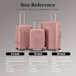 Joyway 5-Piece Rose Gold Hardshell Luggage Set