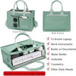 Spacious Canvas Tote Bag with Pockets for Women