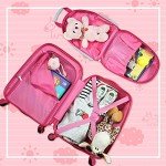 Girls' Rolling Luggage Set with Backpack - Deer Design
