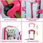 Girls' Rolling Luggage Set with Backpack - Deer Design