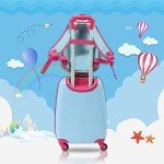 Girls' Rolling Luggage Set with Backpack - Deer Design